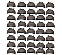 Gorro de peluca, gorro media, transparente, nailon fino, multifuncional, práctico y cubrecabezas(Black 40 Pcs)