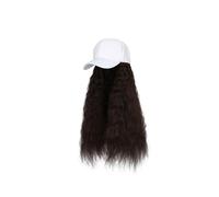 Gorro de peluca Peluca Sombrero Peluca larga y rizada Sombrero Rollo de lana Banda Sombrero Peluca Gorra de béisbol ajustable de moda con peluca Sombrero de peluca(B)