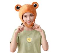 Gorro de peluche de dibujos animados para rana, orejas grandes para diadema, accesorios de fotos de Navidad para hombre
