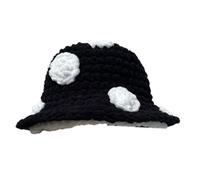 Gorro de pesca tejido a mano InsStyle de punto suave de felpa floral para adolescentes y niñas, gorro de viaje, lindo accesorio para sesiones de fotos, Halloween, fiesta, cosplay, accesorios de