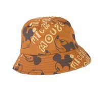Gorro de Pescador de Mickey Mouse para Niños - Color Marrón - Apto de 1 a 4 Años Sombrero de Pescador Fabricado con 100% Algodón - Con Estampado de Mickey - Producto Original Diseñado en España