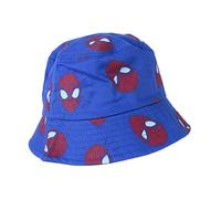 Gorro de Pescador de Spiderman para Niños - Color Azul - Apto de 1 a 4 Años Sombrero de Pescador Fabricado con 100% Algodón - Con Estampado de Spiderman - Producto Original Diseñado en España