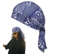 Gorro de pirata para mujer con diseño de pirata, para adultos, con protección UV, Azul marino, riferimento alla descrizione