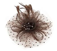 Gorro de plumas para mujer, cinta de malla para el pelo, accesorios de boda, gorro con plumas, diadema para fiestas