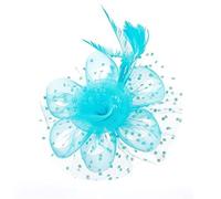 Gorro de plumas para mujer, cinta de malla para el pelo, accesorios de boda, gorro con plumas, diadema para fiestas