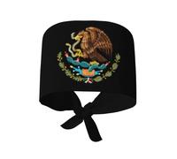 Gorro De Protección Escudo De Armas De México Unisex Gorro De Chef Regulable Turbante para Chef Pelo Largo Peluquería