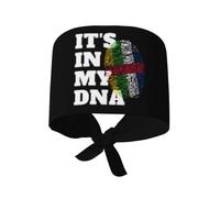 Gorro De Protección Está En Mi ADN Bandera De La República Centroafricana Transpirable Gorro De Cocina Reutilizable Turbante para Mujer Hombre Pelo Largo