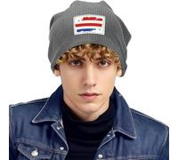 Gorro De Punto A Cuadros Paraguay Bandera Accesorios Moda Sombreros Gorros Beanie Clásico Forro Polar Suave Gorro De Punto Unisex Cálido Cómodo Invierno