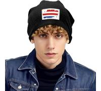 Gorro De Punto A Cuadros Paraguay Bandera Accesorios Moda Sombreros Gorros Beanie Clásico Forro Polar Suave Gorro De Punto Unisex Cálido Cómodo Invierno