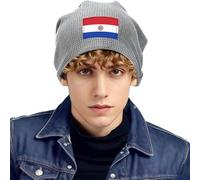 Gorro De Punto A Cuadros Paraguay Bandera Moda Accesorios Sombreros Gorros Forro Polar Ultra Abrigado para Temperaturas Bajo Cero Montañismo Invernal Frío Extremo