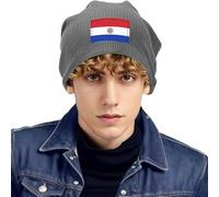 Gorro De Punto A Cuadros Paraguay Bandera Moda Accesorios Sombreros Gorros Forro Polar Ultra Abrigado para Temperaturas Bajo Cero Montañismo Invernal Frío Extremo