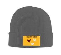 Gorro De Punto Amo A Mis Damas Pollo Gorro De Invierno Deporte Casuales Gorros Beanie, para Dormir, Running, Ciclismo, 56-62cm