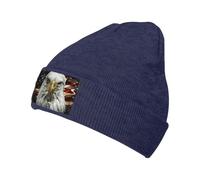 Gorro De Punto Bandera Vintage de Estados Unidos y bandera Beanie Hat | Senderismo Elástico Gorro De Invierno Térmico Gorro Beanie Skull para Running Esquí Carrera