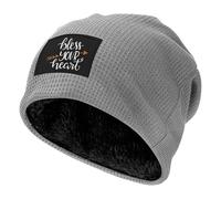 Gorro de Punto Bless Your Heart, cálido Gorro de Punto con Forro Polar para Hombre y Mujer.