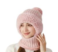 Gorro de Punto, Bufanda y cubrebocas 3 en 1 - Resistente al Viento y cálido, Circunferencia de la Cabeza: 55-60 cm, Mejores Amigas, Madres e Hijas o Parejas (1/2 Piezas)