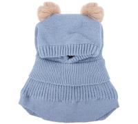 Gorro de Punto Cálido para Niño Niña Orejeras | Hilo de Lana, Estilo de Dibujo Animado, Cubre Orejas y Cuello, para Invierno y Paseos al Parque
