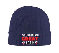 Gorro de Punto cálido y Acogedor para Esquiar, Talla única, Azul Marino. ¡Hagamos Que Groenlandia vuelva a ser grandiosa! (3