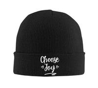 Gorro de Punto Choose Joy, Gorro de Invierno cálido con Vuelta, Gorro Tipo Beanie para Hombre y Mujer