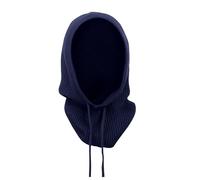 Gorro de punto con correa para la barbilla, gorro de punto para esquí, resistente al viento, cuello y orejas, protector de cabeza para hombres y mujeres, sombrero de lana loca al aire libre, azul,