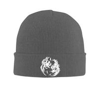 Gorro de Punto con diseño de gallos de Pelea para Adultos, Gorro de Invierno cálido con Calavera para Hombre y Mujer