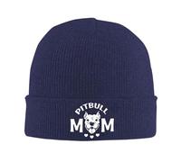 Gorro de Punto con Estampado de Pitbulls para mamá, Gorro de Invierno cálido con Vuelta, Gorro Tipo Beanie para Hombre y Mujer