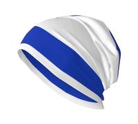Gorro de punto con la bandera de Israel para adultos, casual, elegante y cálido, adecuado tanto para hombres como para mujeres, color negro
