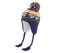 Gorro de Punto con Orejeras para Exteriores cálido imitación climas fríos Estilo Protector Masculino Femenino (Navy, M)