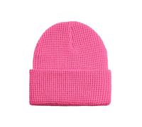 Gorro de punto con patrón de escamas de pescado, brillante, monocolor, y gorro de invierno, engrosado, cálido, protector de orejas, gorro de lana para niño 53, Rosa., Talla única