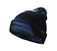 Gorro de Punto con puños para Hombre Raven in The Night, Unisex, para Hombre y Mujer, de Punto, de Invierno, Color Negro