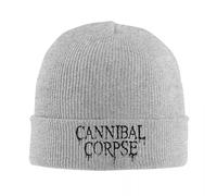 Gorro de Punto de Color sólido Caníbal-Cadáver-Símbolo Gorro Gorros Death Metal Música Cool Caps Hombres Mujeres Unisex Otoño Invierno Gorro elástico Regalo de protección auditiva