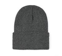 Gorro de punto de color sólido estilo coreano Sombrero de invierno de cúpula de tela acrílica cálida y resistente al viento para exteriores (gris oscuro)