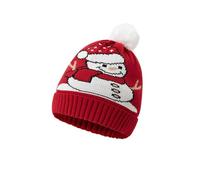 Gorro de punto de copo de nieve con orejeras, gorro festivo de invierno, gorro acogedor para clima frío, actividades al aire libre, accesorio de moda de temporada, 08#_Watermelon Red3, Talla única