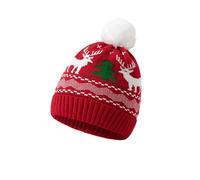 Gorro de punto de copo de nieve con orejeras, gorro festivo de invierno, gorro acogedor para clima frío, actividades al aire libre, accesorio de moda de temporada, 03#_Rojo3, Talla única