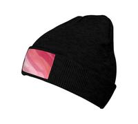 Gorro de punto de estilo degradado rosa, negro, cómodo y agradable al tacto, adecuado para deportes al aire libre y viajes, Negro, Talla única
