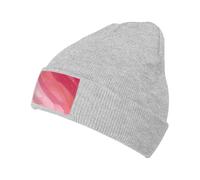 Gorro de punto de estilo degradado rosa, negro, cómodo y agradable al tacto, adecuado para deportes al aire libre y viajes, gris, Talla única