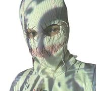 Gorro de punto de Halloween para cubrir la cabeza de ladrón de dientes aterradores, fiestas, vacaciones, invierno, cálido, cabeza completa, Halloween