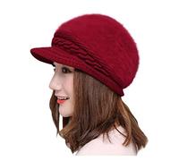 Gorro de punto de moda para mujer, de invierno, cálido, gorro de juego grande, rosso, Talla única