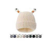 Gorro de punto de monstruo brillante para padres e hijos, divertido gorro de punto de monstruo brillante