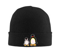 Gorro de Punto de Pingu y Pinga Gorro de Otoño Invierno Acrílico Acrílico Hip Hop Meme de Pingüino Gorras de Dibujos Animados Divertidas para Hombres Regalos de Mujeres,