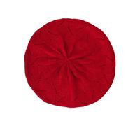 Gorro de punto de pintor de estilo francés para mujeres y adolescentes, diseño elástico, para primavera y otoño, boinas de punto para mujer, rosso, talla nica