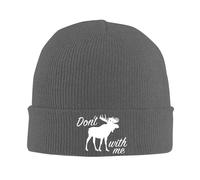Gorro de Punto Don't Moose with Me, Gorros de Invierno cálidos, Gorros con Vuelta, Gorro Tipo Reloj para Hombre y Mujer