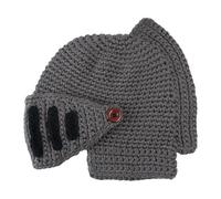 Gorro De Punto Estilo Casco De Caballero De 1 Pieza, Gorro De Punto Creativo, Gorro De Punto Cálido, Gorro De Punto Con Protección Para Los Oídos, Gorro De Punto De Invierno