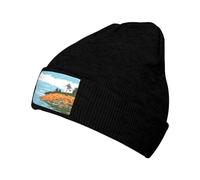 Gorro De Punto Isla Desierta En El Condado De Hancock, Frente A La Costa De Maine Skull Cap Calidez Beanie Hat Respirable Gorro De Invierno para Ciclismo Running Senderismo