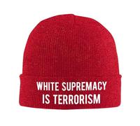Gorro De Punto La Supremacía Blanca Es Terrorismo Gorro De Invierno Respirable Beanie Hat Multifuncional Skull Cap para Running Trabajo Ciclismo