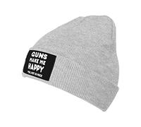 Gorro De Punto Las Armas Me Hacen Feliz, Tú No Tanto Beanie Hat Transpirable Gorros Slouch Unisex Sombreros De Invierno para Invierno Verano Snowboard