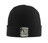 Gorro De Punto Mi Papá No Es Solo Un Veteranos, Es Mi Héroe. Transpirable Gorros Elástico Gorro Invierno para Exteriores Ciclismo Adulto