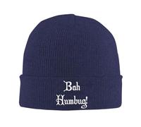 Gorro de Punto para Adultos Bah Humbug, Gorro de Invierno cálido Tipo Calavera - Hombre Mujer