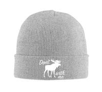 Gorro de Punto para Adultos Don't Moose with Me, Gorro de Invierno cálido Tipo Calavera - Hombre Mujer