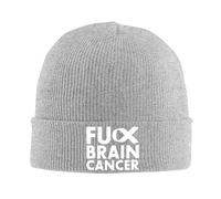 Gorro de Punto para Adultos Fuck Brain Cancer, Gorro de Invierno cálido con Calavera - Hombre y Mujer