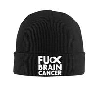 Gorro de Punto para Adultos Fuck Brain Cancer, Gorro de Invierno cálido con Calavera - Hombre y Mujer